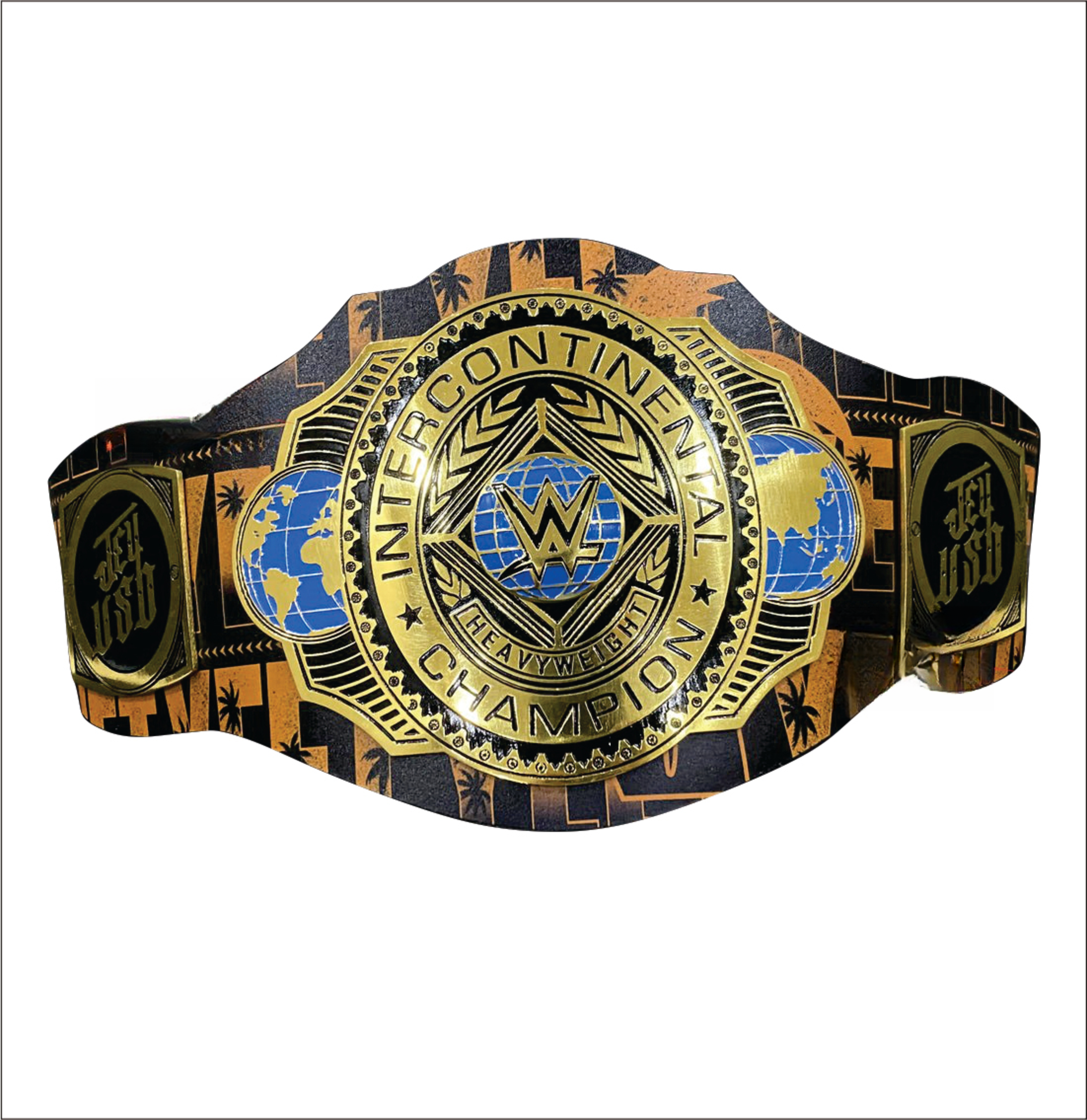 Custom Jey Uso Yeet Intercontinental Championship Belt Replica Wrestling Belt – Image 1