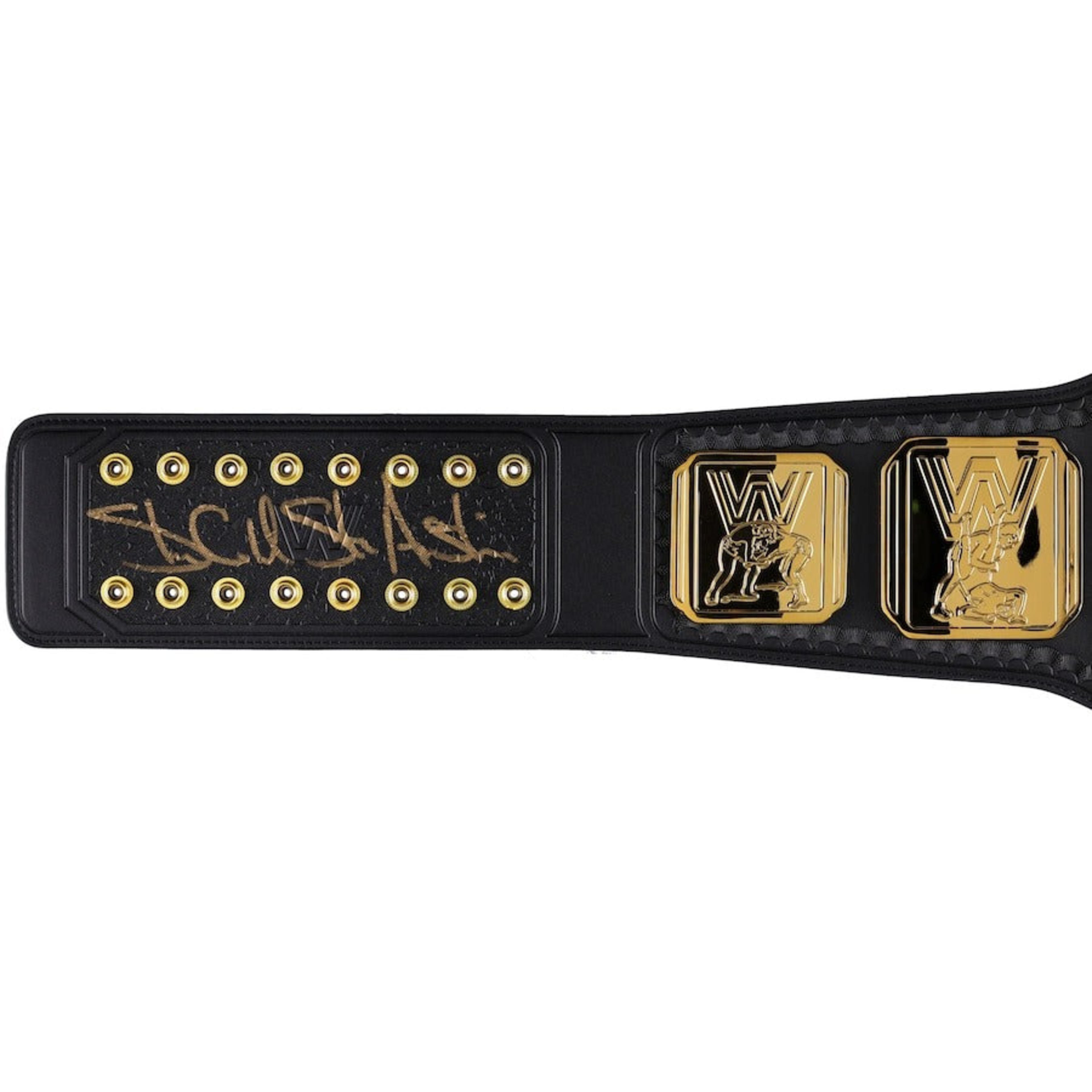 Stone Cold Steve Austin WWE Autographed Smoking Skull Championship Replica Title Belt – Image 2