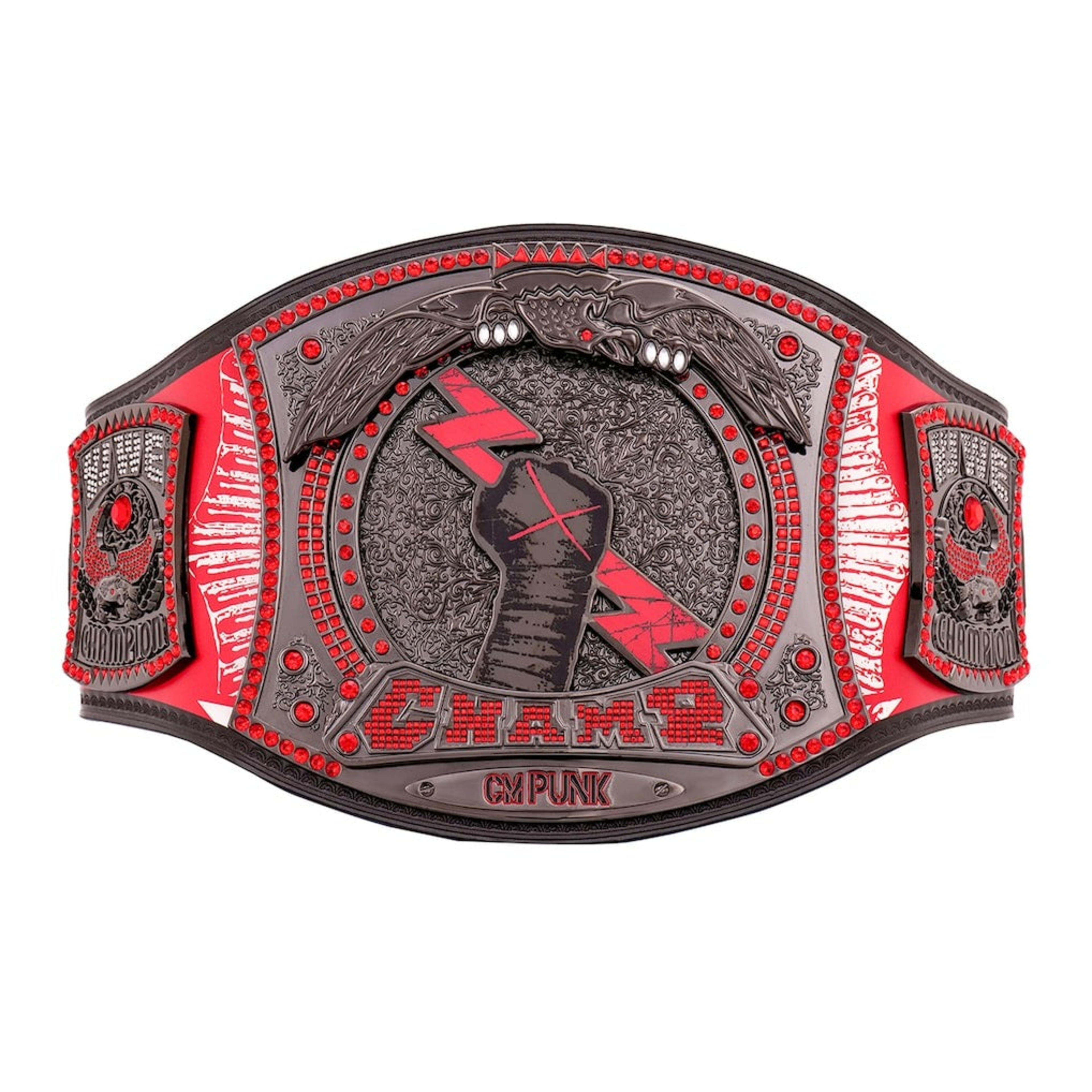 CM Punk Chicago Blackhawks Signature Series Spinner Championship Replica Title Belt – Image 1