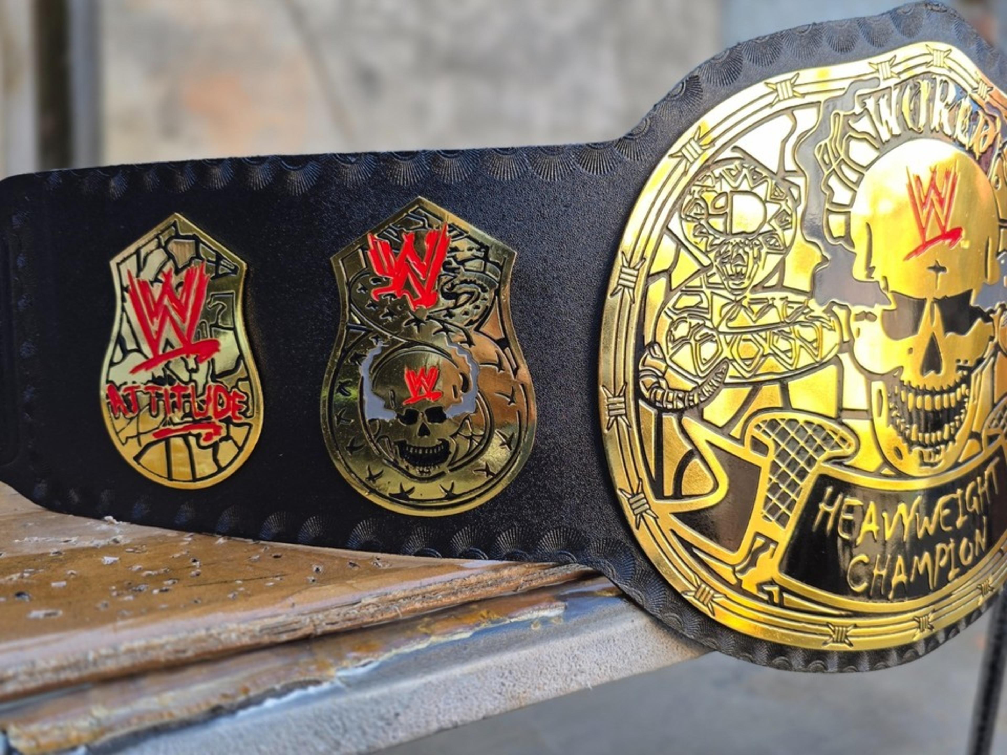 Stone Cold Steve Austin Smoking Skull Championship Replica Title Belt – Image 3