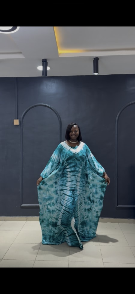 Adire silk Bubu 