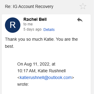 Email testimonial