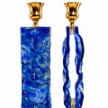 Gold-Tone Blue Double-Sided Glass Candlesticks - photo 2 of 4