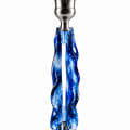 Silver-Tone Blue Glass Rectangular Hanukkah Menorah - photo 3 of 4