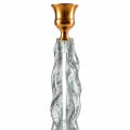 Gold-Tone Clear Glass Half-Moon Hanukkah Menorah - photo 3 of 4