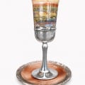 925 Silver-Plated Tall Colorful Glass Kiddush Cup - photo 3 of 3