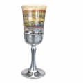 925 Silver-Plated Tall Colorful Glass Kiddush Cup - photo 1 of 3