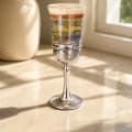 925 Silver-Plated Tall Colorful Glass Kiddush Cup - photo 2 of 3