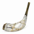925 Silver-Plated Ram's Horn Shofar - Star of David - photo 1 of 2