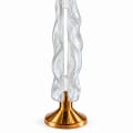 Gold-Tone Pearl White Glass Rectangular Hanukkah Menorah - photo 3 of 4