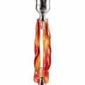 Silver-Tone Terracotta Glass Trapezoid Hanukkah Menorah - photo 3 of 4