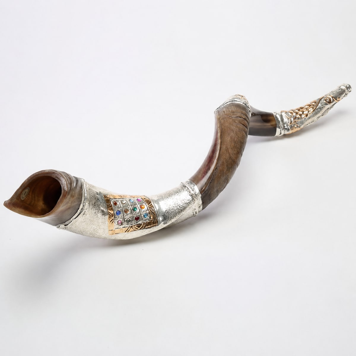 925 Silver-Plated Kudu Shofar - Hoshen Stones