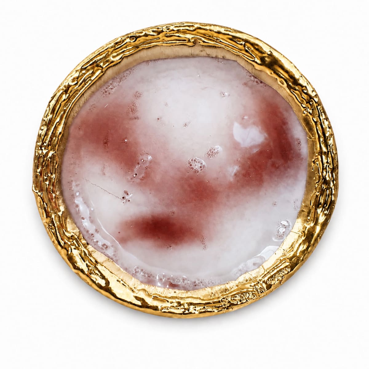 Gold-Plated Orange Kiddush Cup Plate