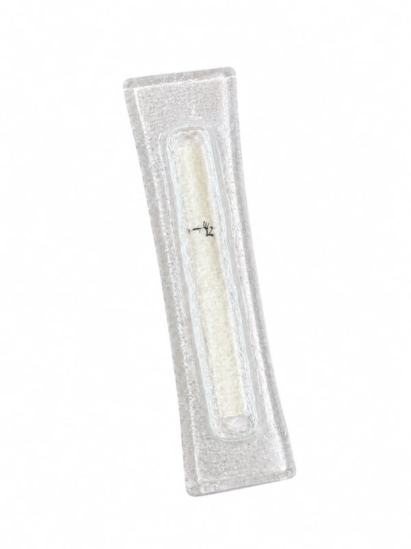Clear Glass Mezuzah - handmade clear glass mezuzah case