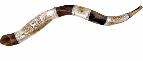Kudu Shofar – Jerusalem, handmade shofar decorated in 925 silver from Sherman Art Works