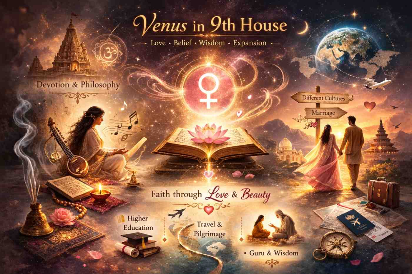 Venus in Ninth House: Spouse and Destiny Meaning