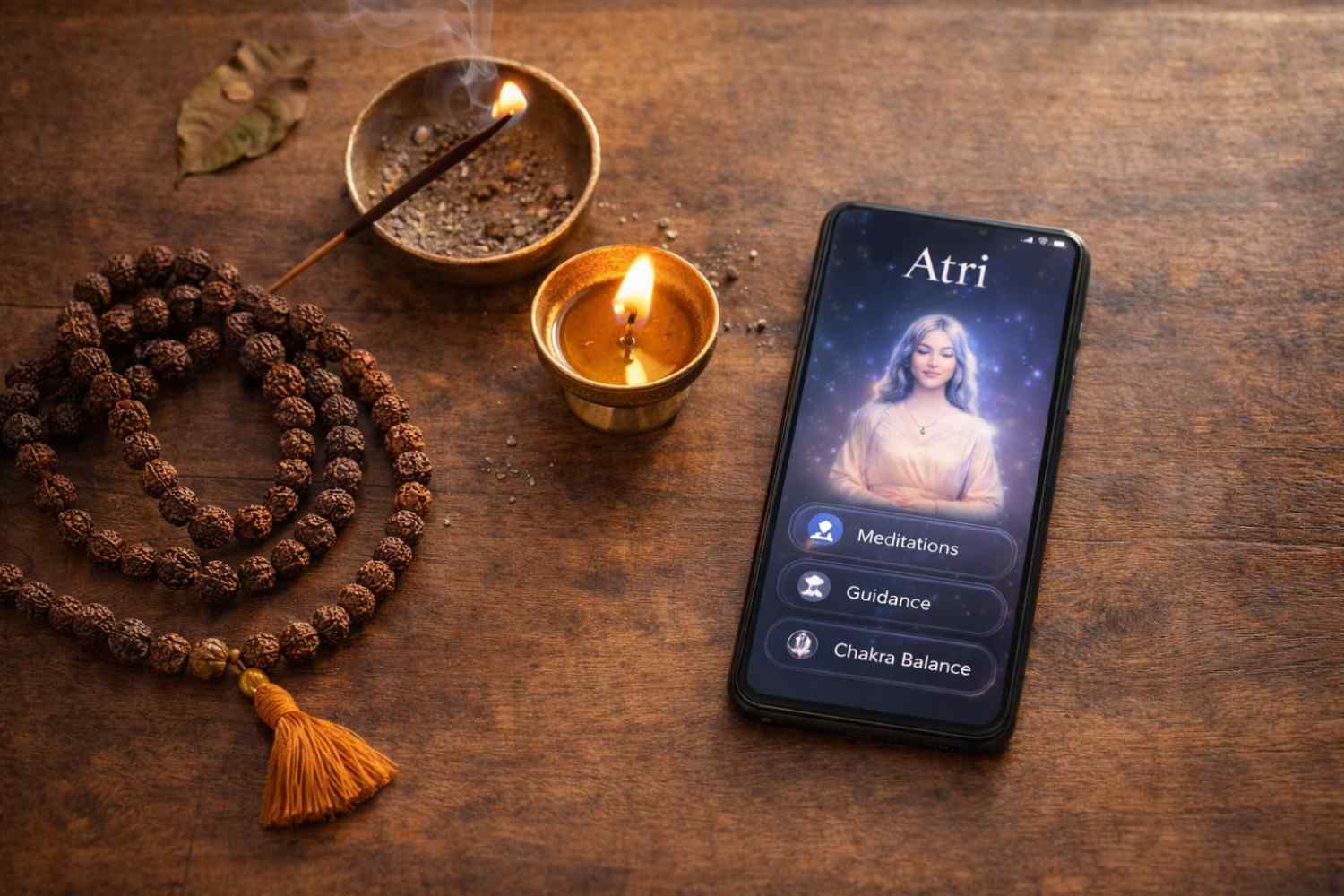 AI meditation and spiritual healing for stress relief and energy balance