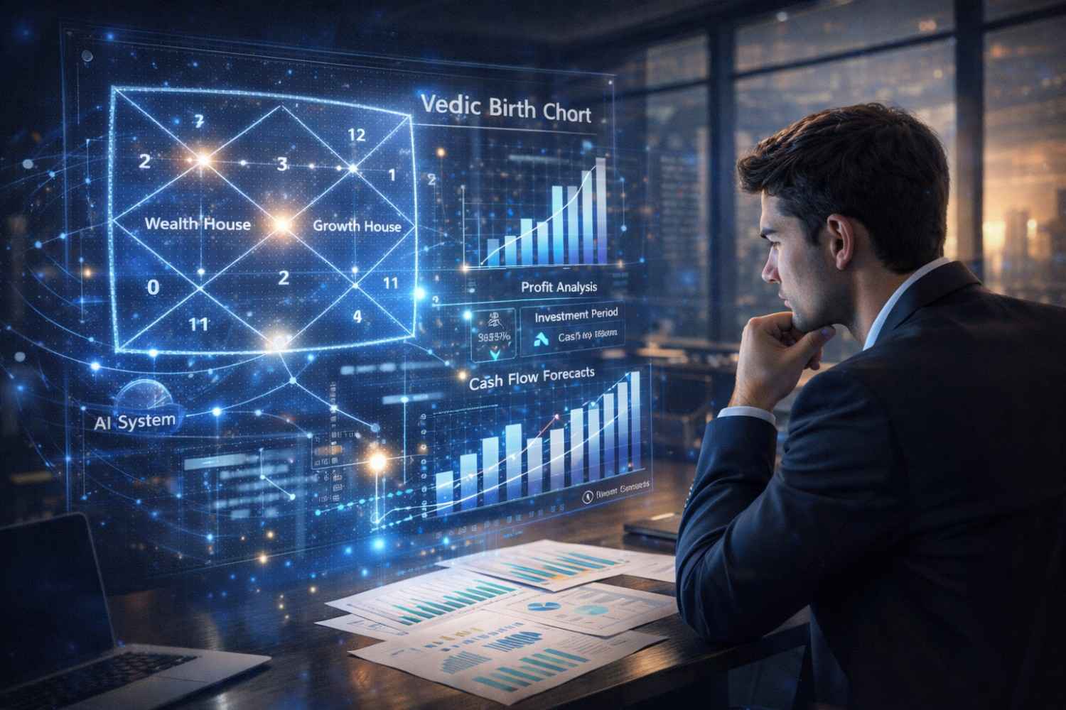 AI astrologer Niti analyzing job change and career timing