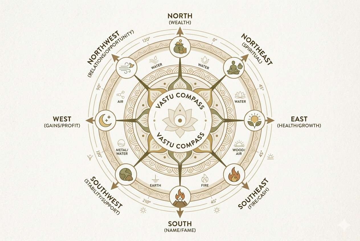 home vastu rules room placement energy flow