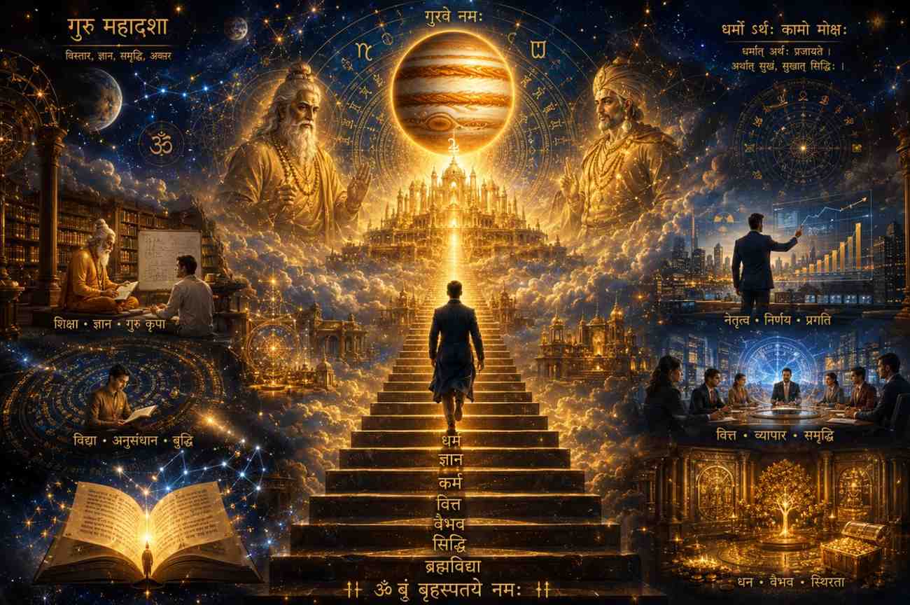 Jupiter Mahadasha effects in Vedic astrology