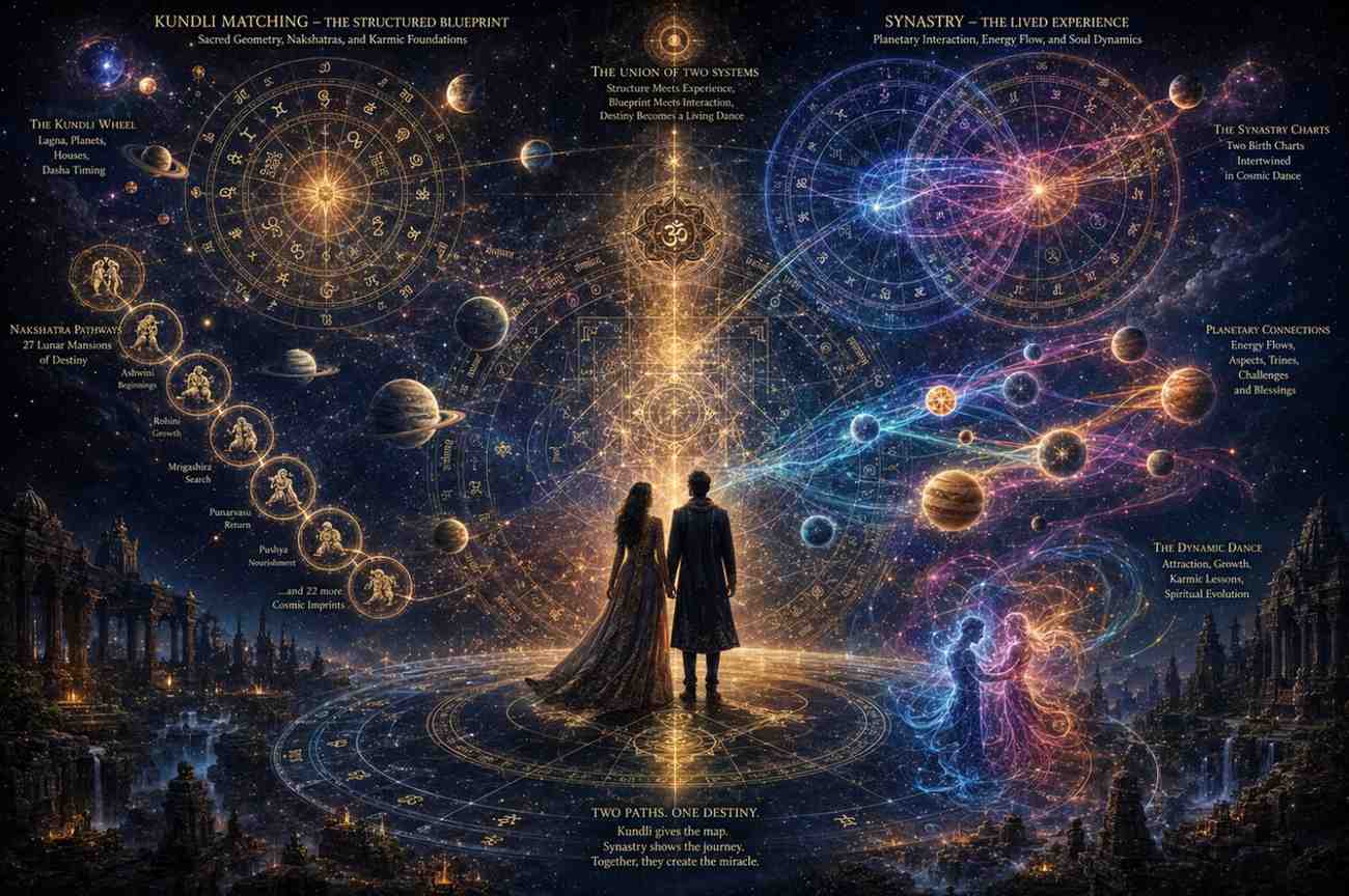 Vedic and Western compatibility comparison chart