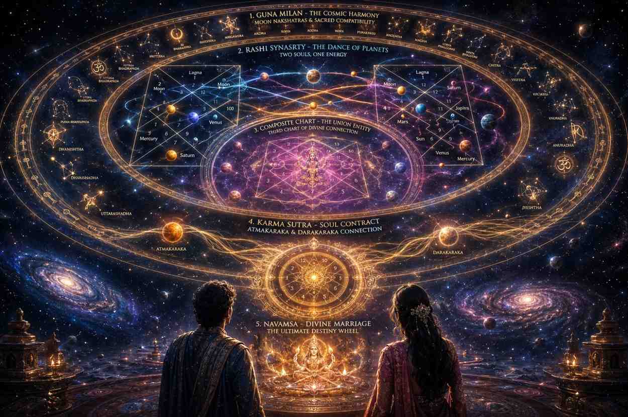 Vedic compatibility five layer relationship analysis