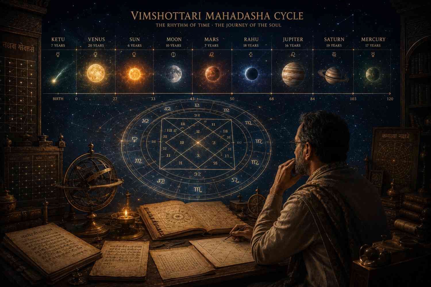 vimshottari dasha planetary period chart