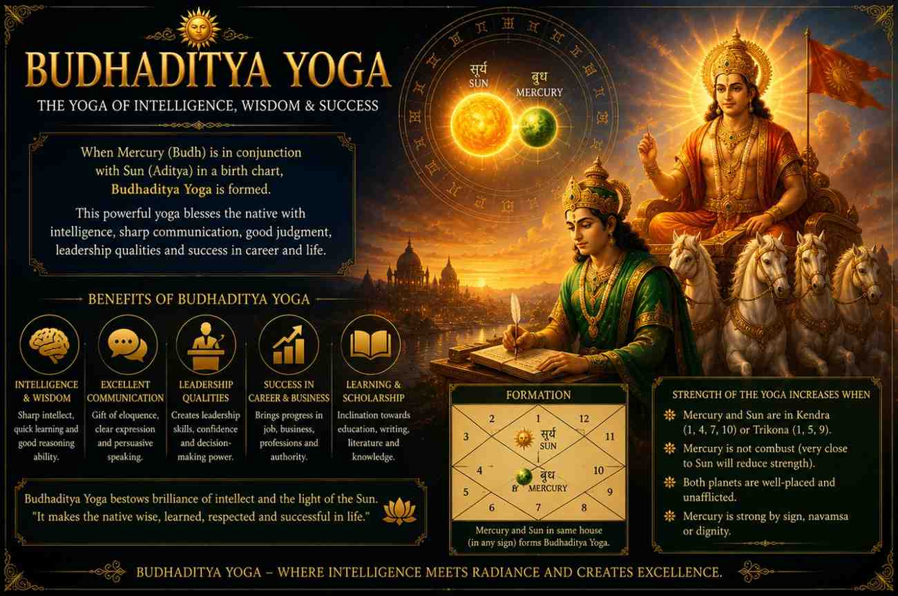 Budhaditya Yoga in Astrology: Intelligence, Career & Communication