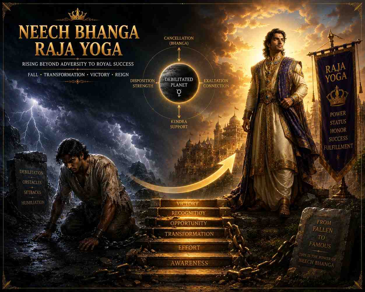 Neecha Bhanga Raja Yoga Meaning, Effects & Timing