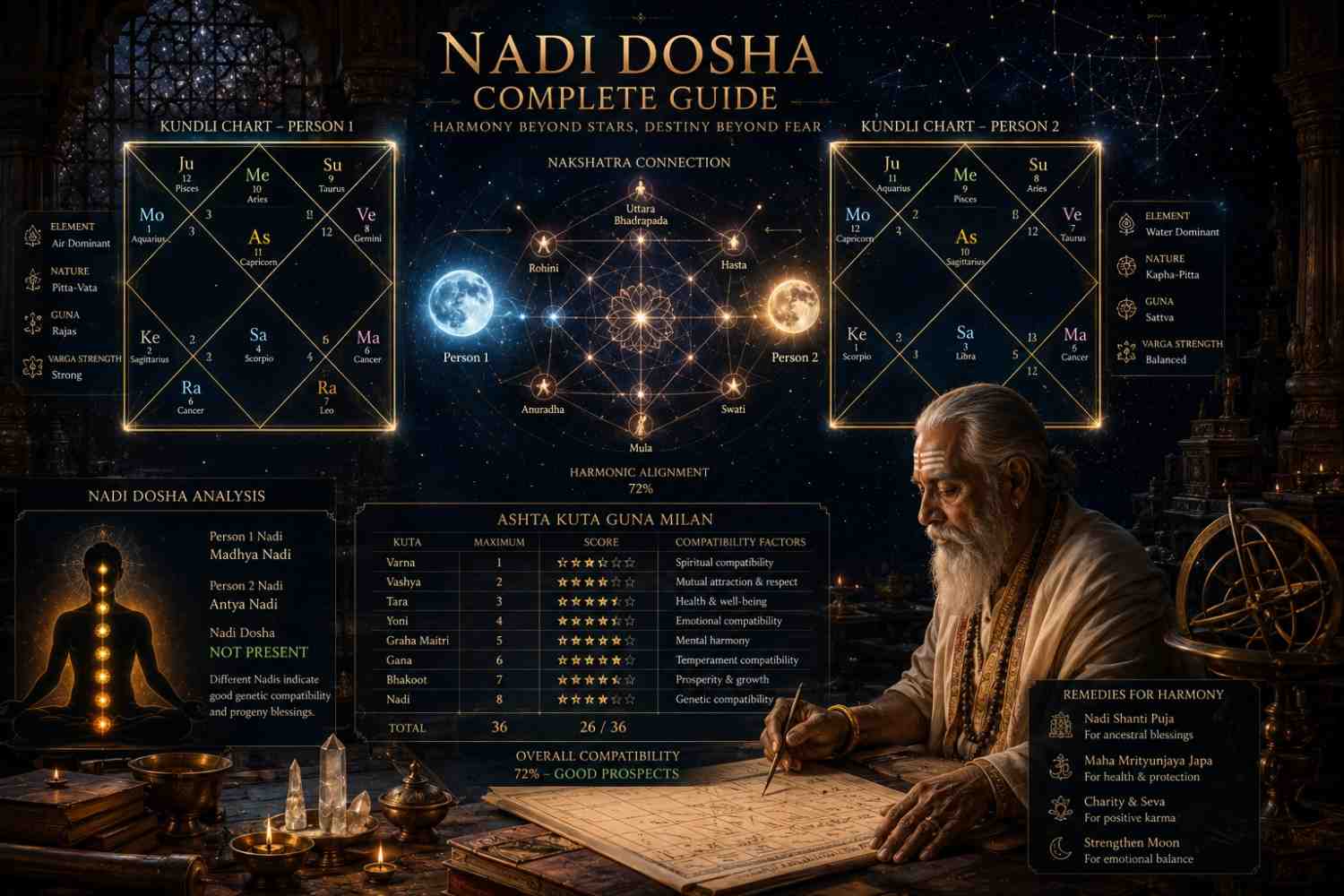 Nadi Dosha in Kundli Matching: Truth, Myths and Real Compatibility
