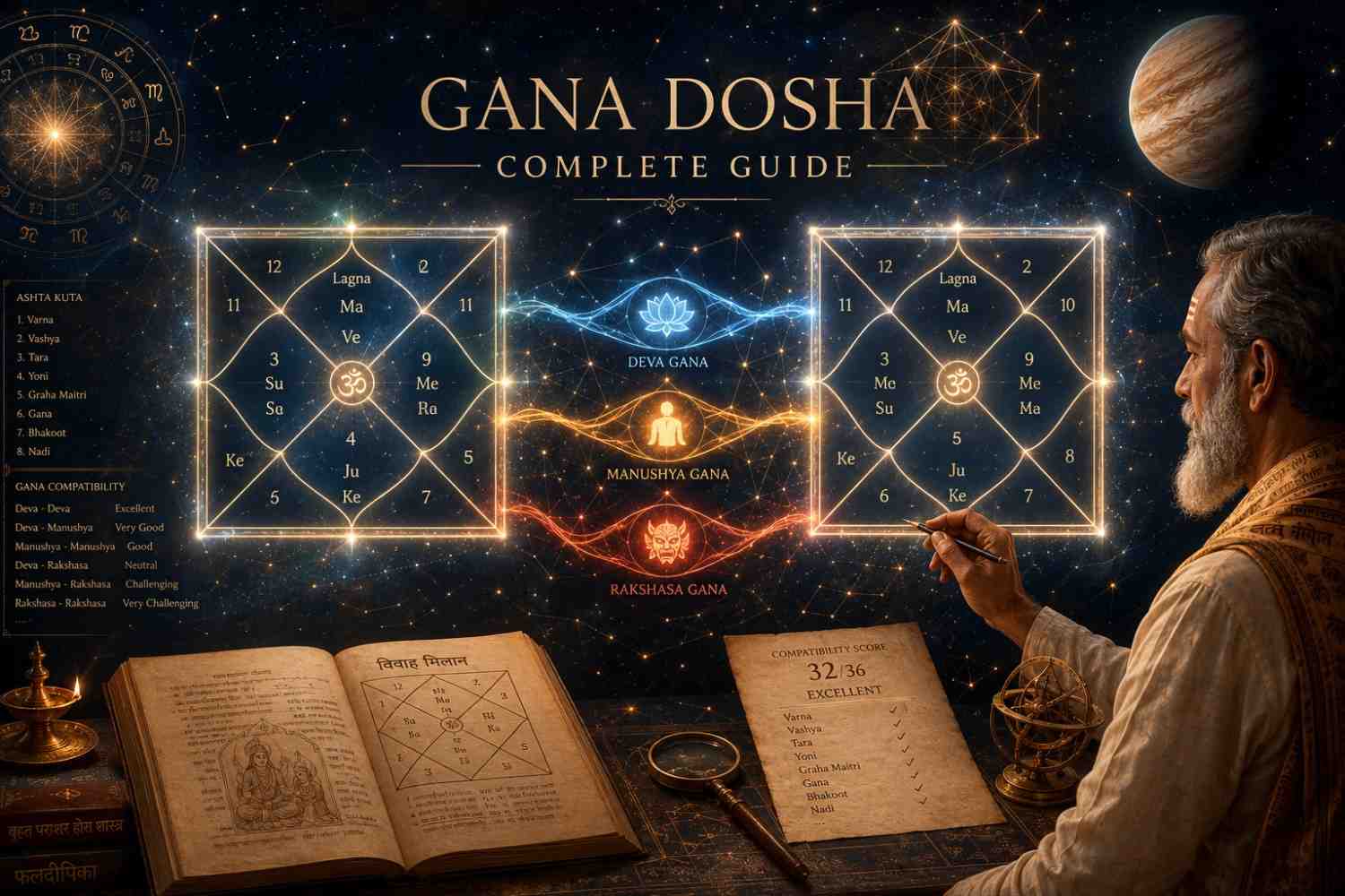 Gana Dosha in Kundli Matching: Meaning, Effects and Solutions