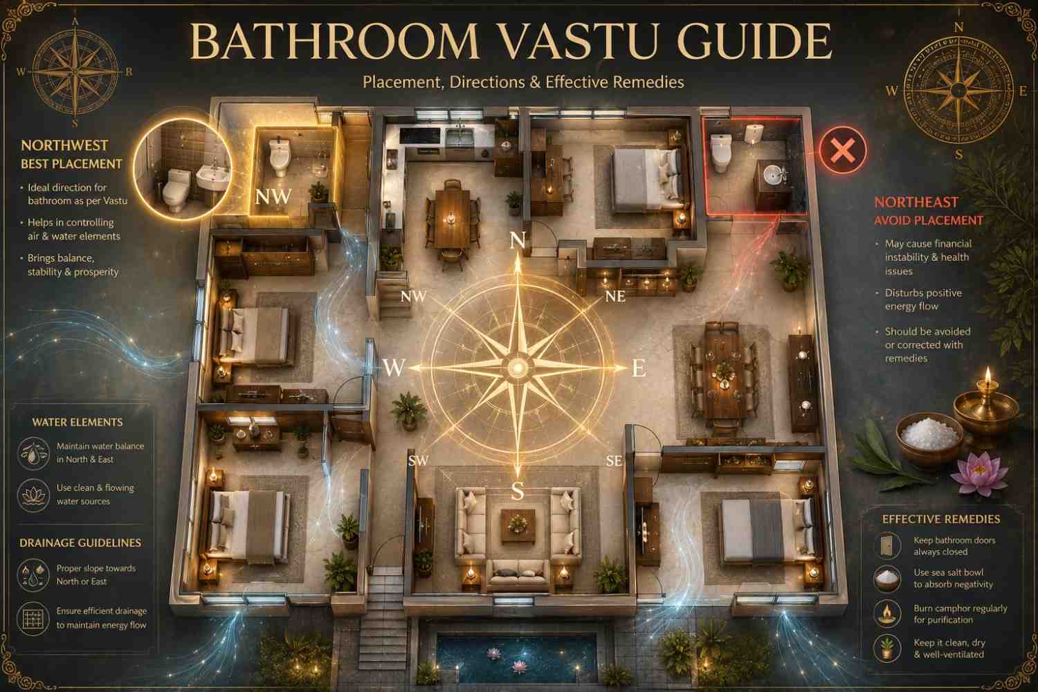 bathroom vastu direction remedies guide