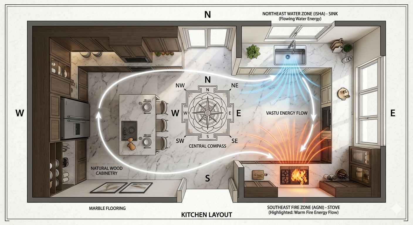 complete kitchen vastu layout guide