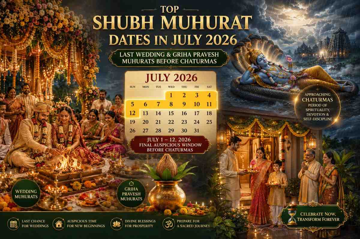 Top Shubh Muhurat Dates in July 2026 — Last Wedding Window Before Chaturmas