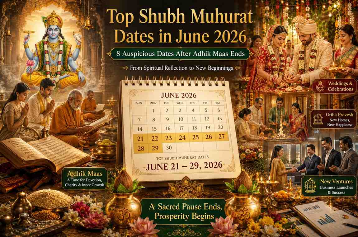 Top Shubh Muhurat Dates in June 2026 — Marriage, Griha Pravesh & Business
