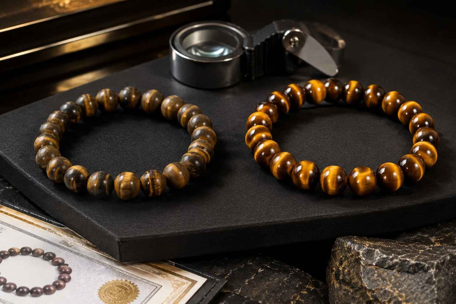 Tiger eye bracelet colours and quality