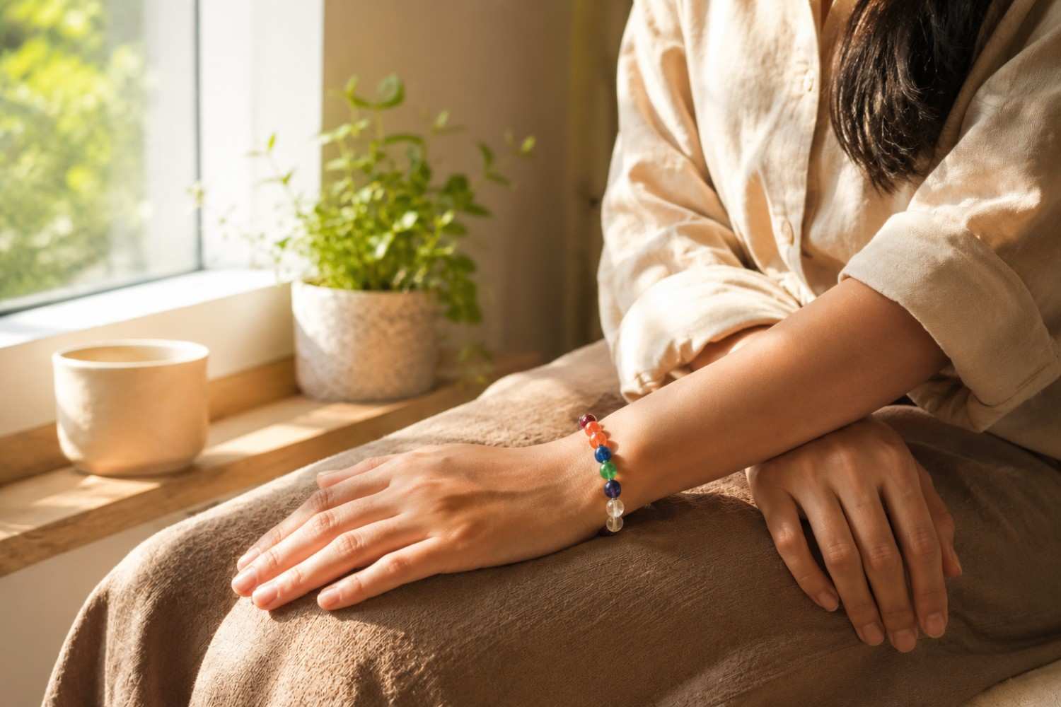 Cleansing and activating chakra bracelet
