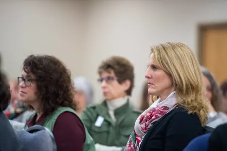 several women siting in a seminar