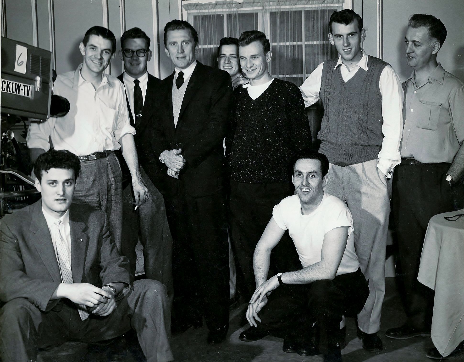 Bob McNea, Kirk Douglas, CKLW crew 1959