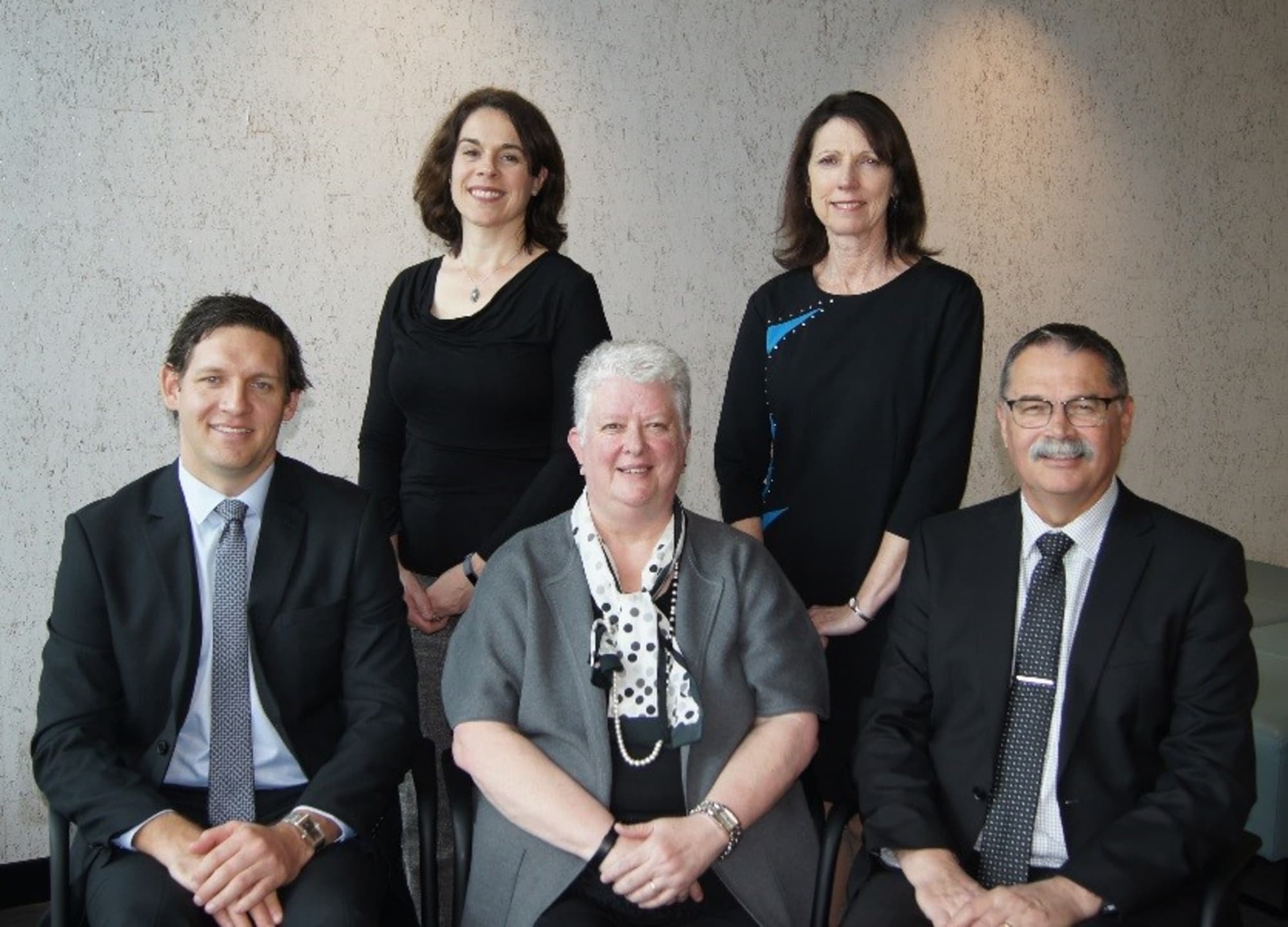 From L to R: Jeremy Bruse, Kate Offer, Margaret Collins, Julie Woodhouse and Peter Collins. Absent: Ron Dullard.