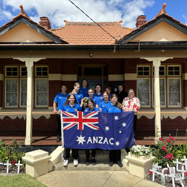 Students at ANZAC Cottage