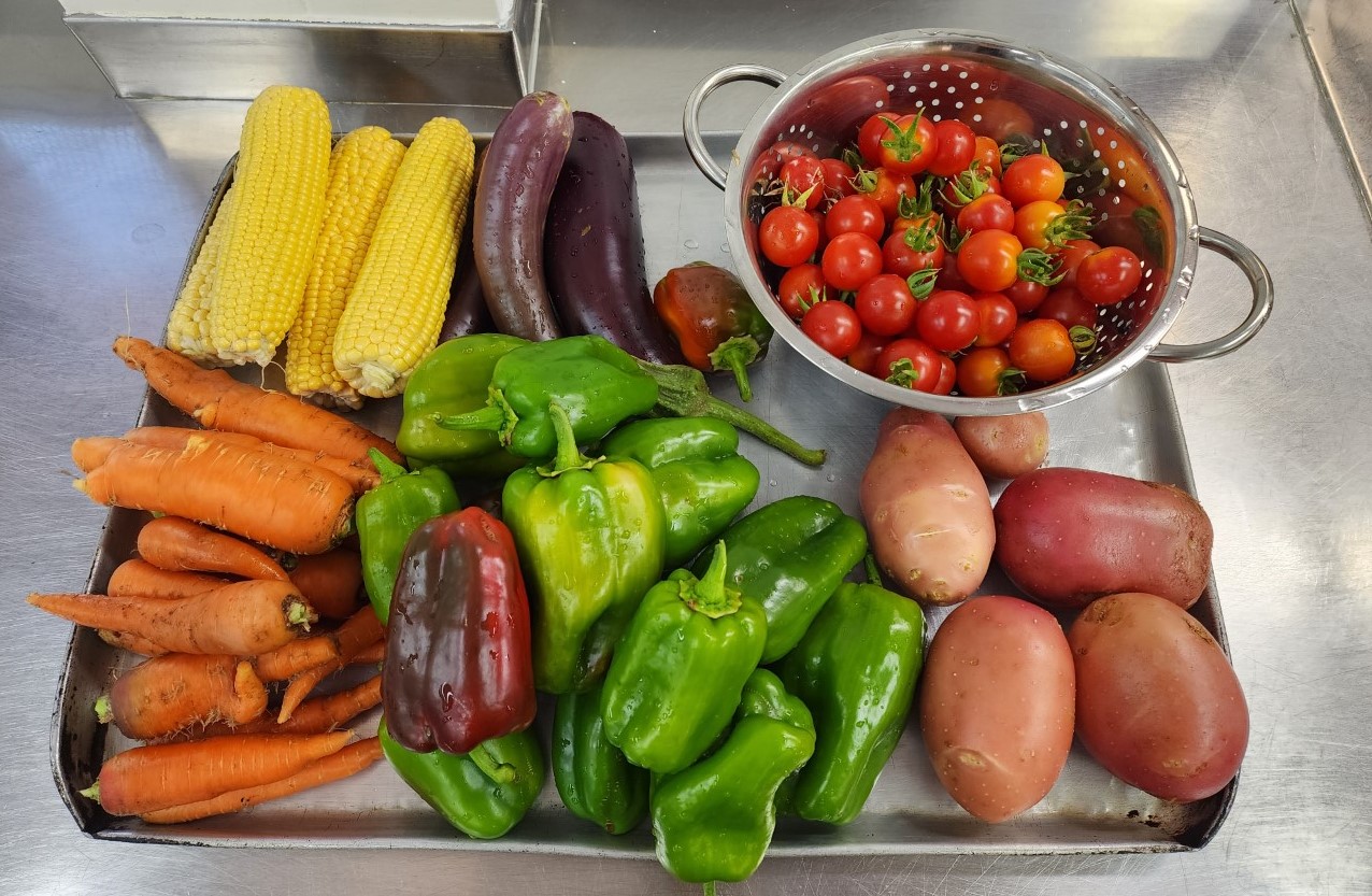 tray of healthy vegetables