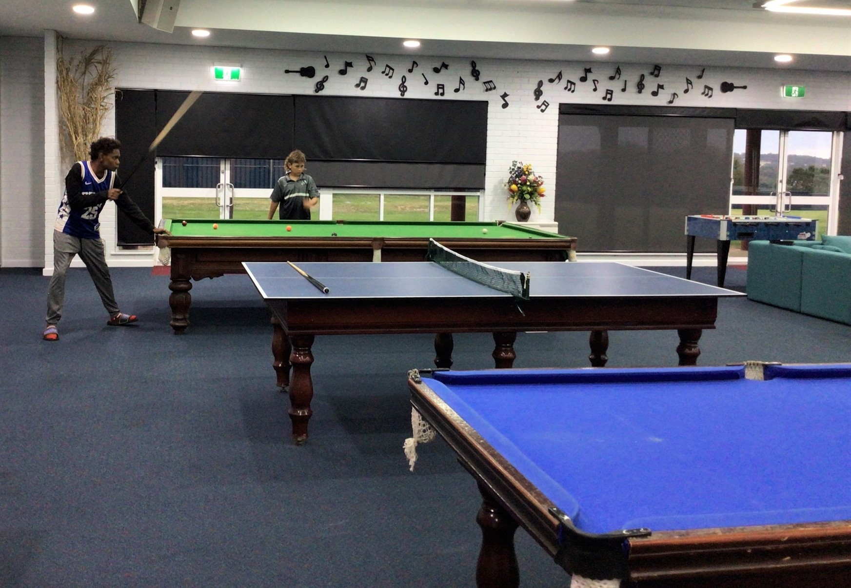 Billiards and table tennis tables at Narrogin residential college