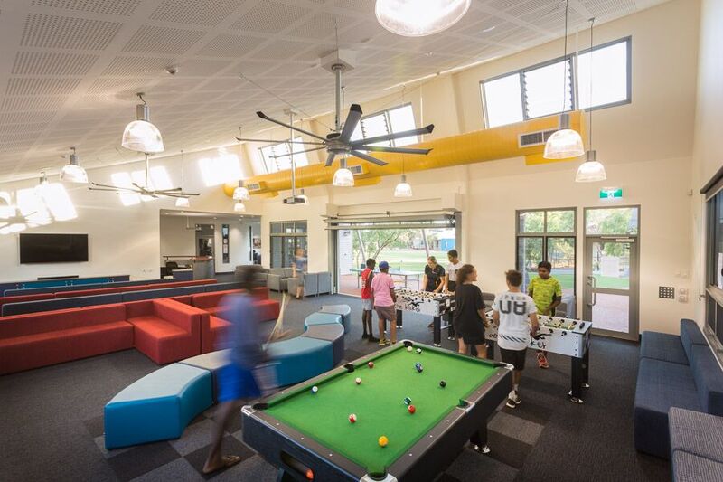 Recreation room at Broome Residential College with a pool table