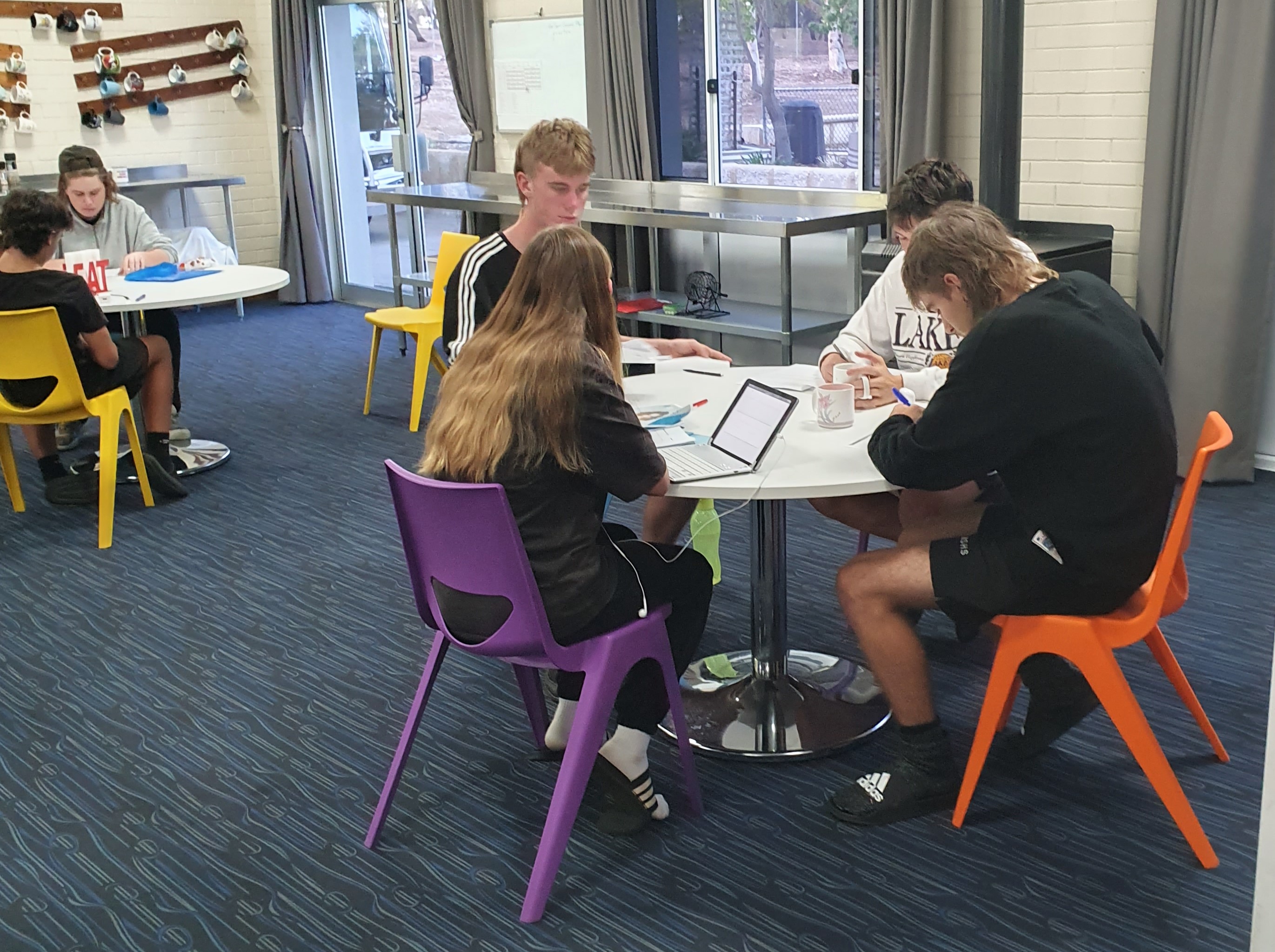 Northam students studying in groups