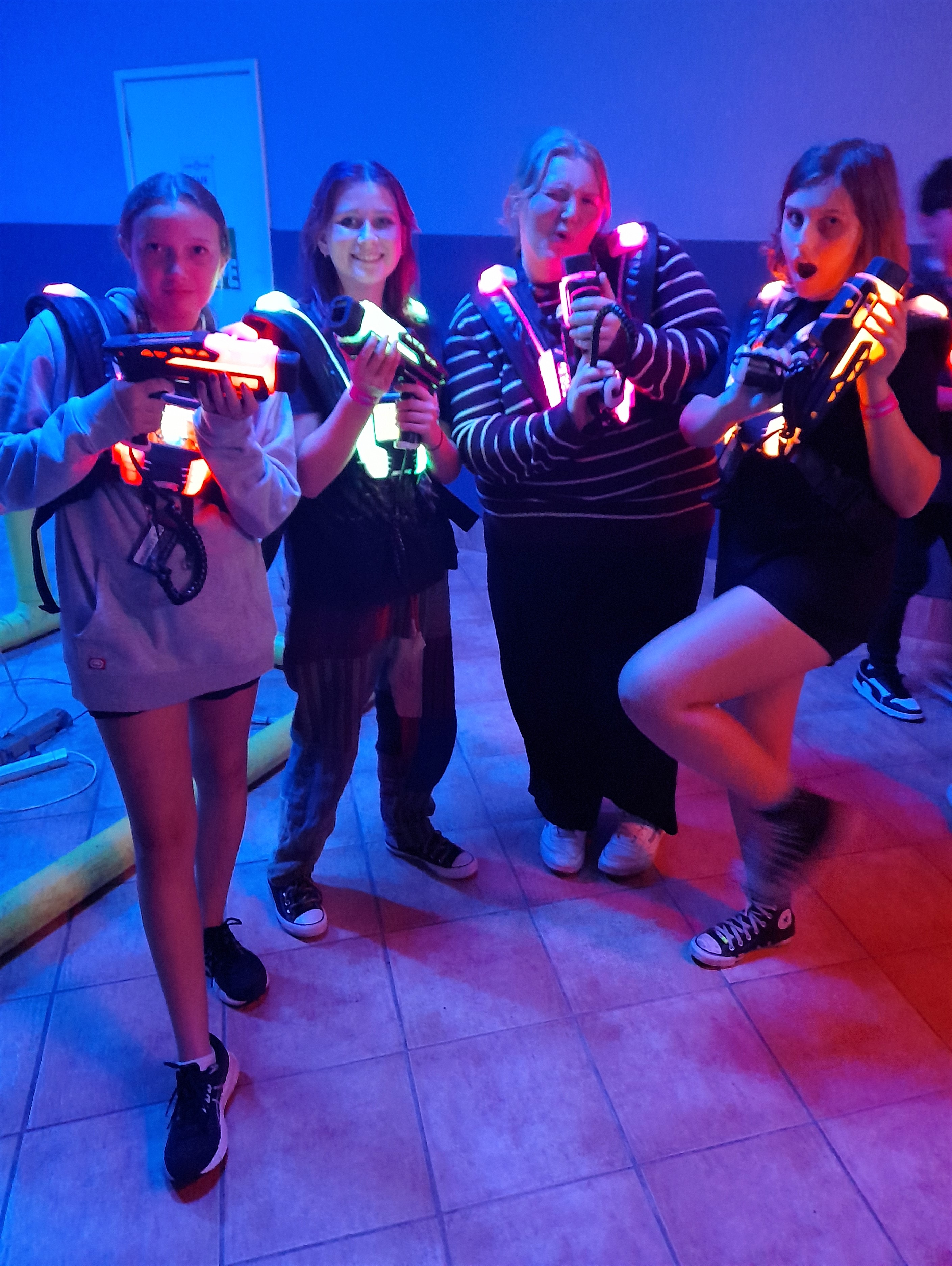 Students from Northam Residential College having fun at Laser Blaze