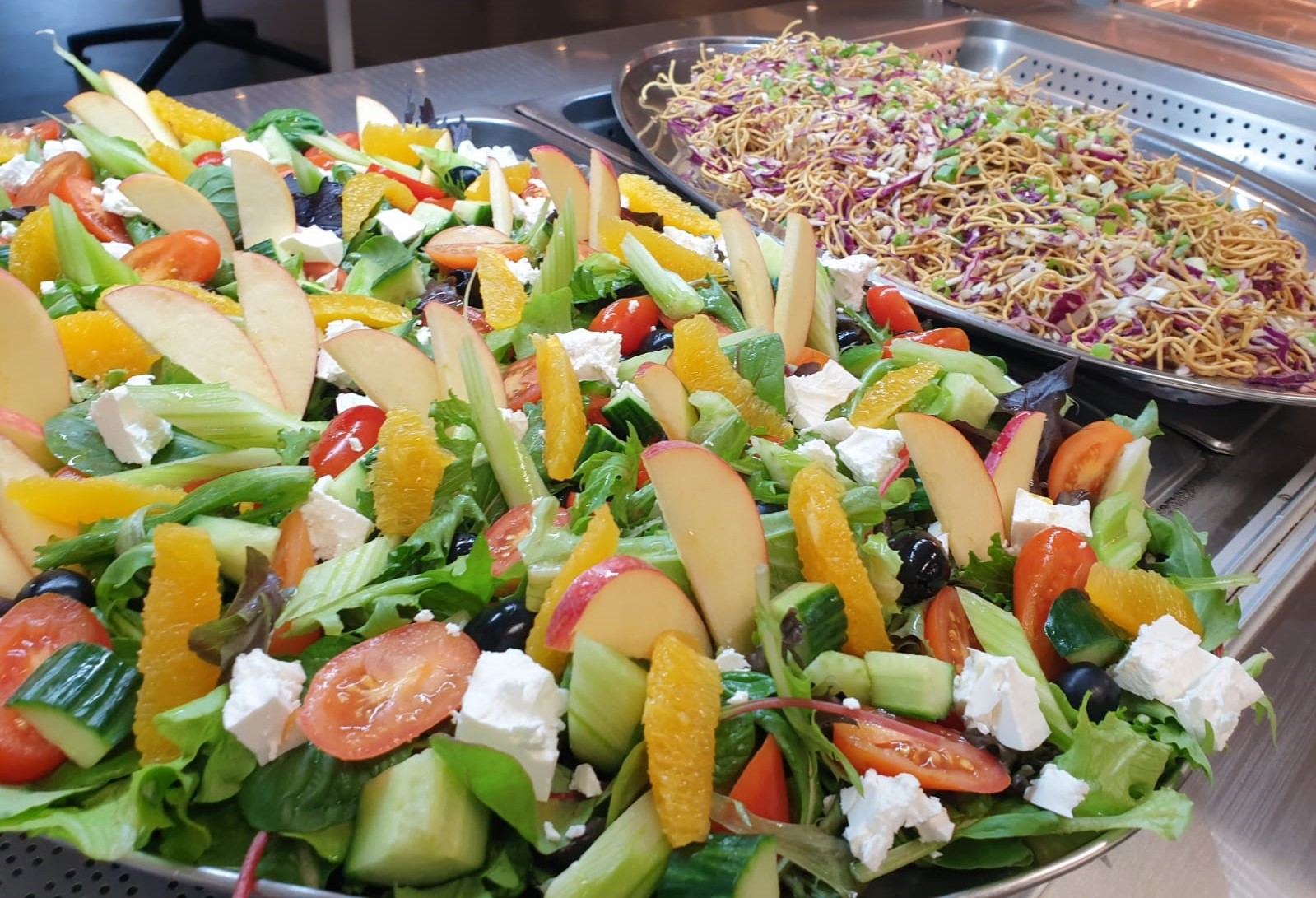 Pic of delicious salads served at City Beach Residential College