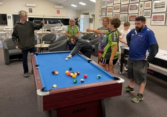 Geraldton Residential College boarders playing pool