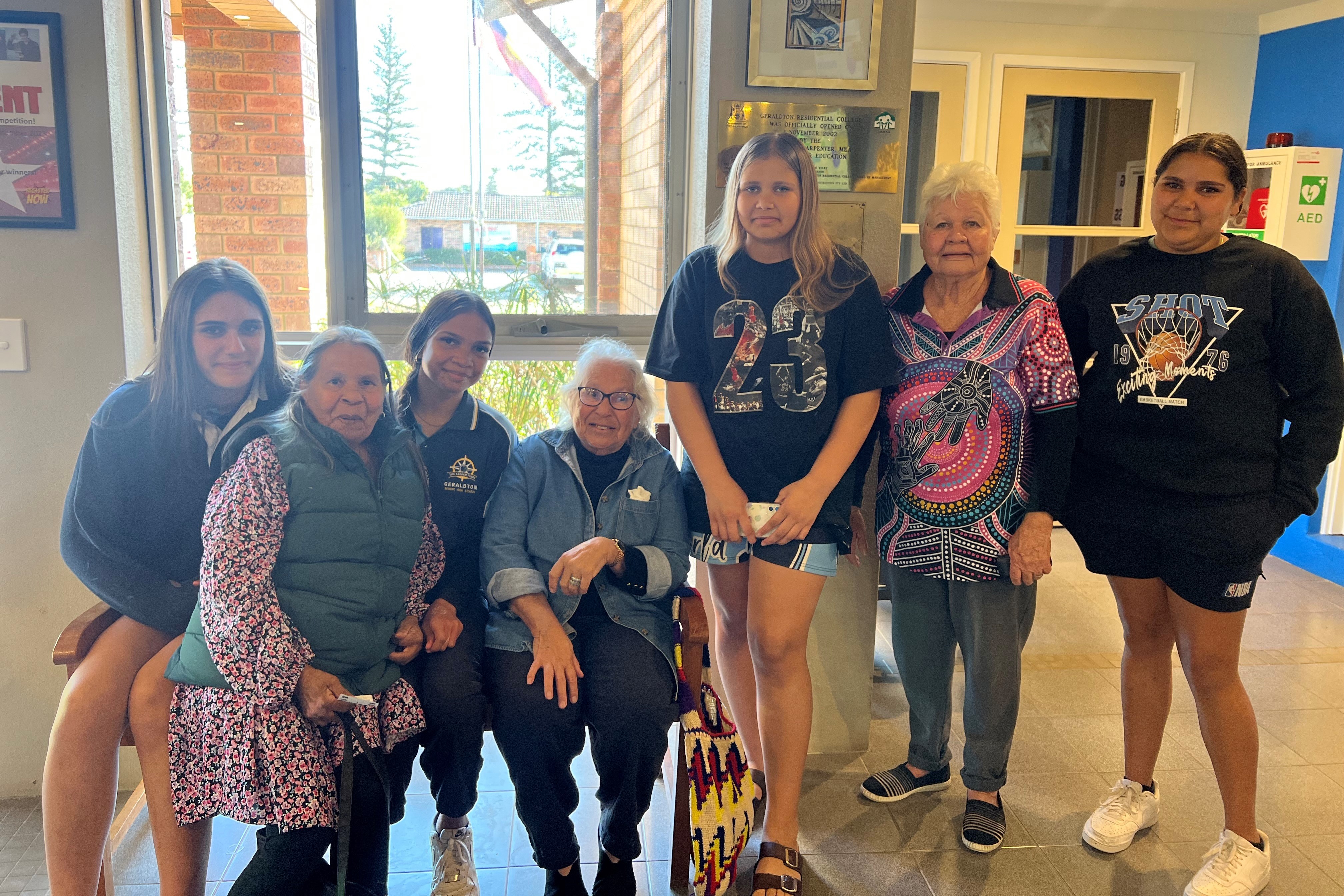 Geraldton Residential College boarders with community members during NAIDOC week