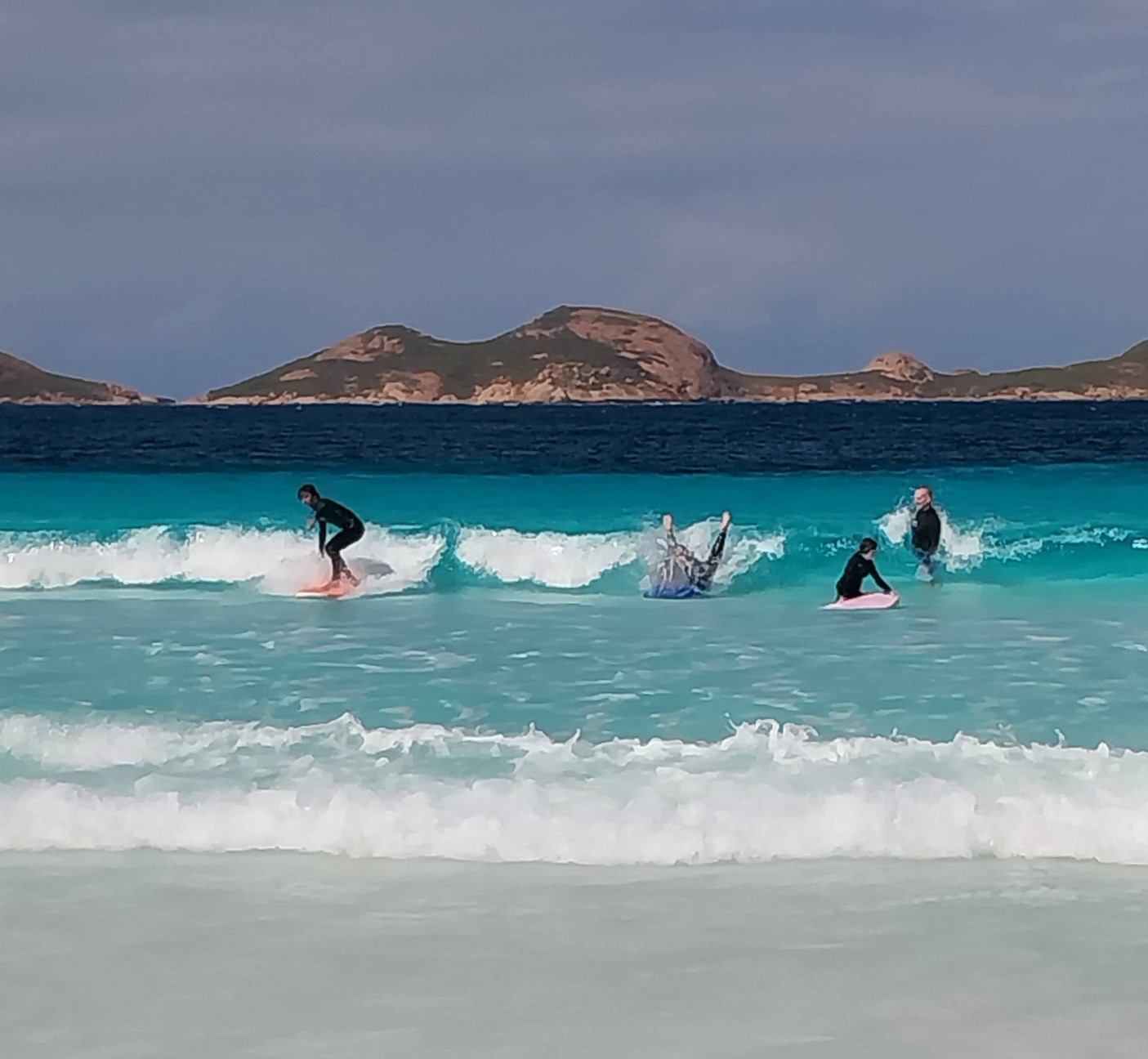 Esperance Residential College boarders enjoy surfing at the local beach